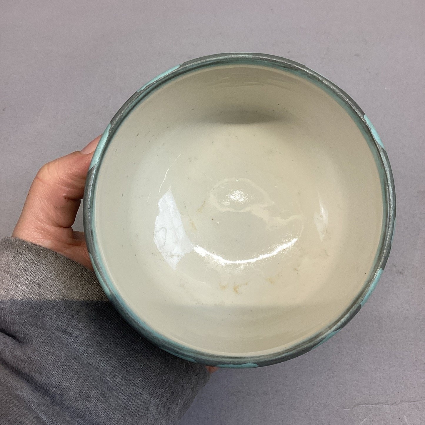 Signed Vintage Crowell Pottery Small Soup Bowl - 2.75x4”