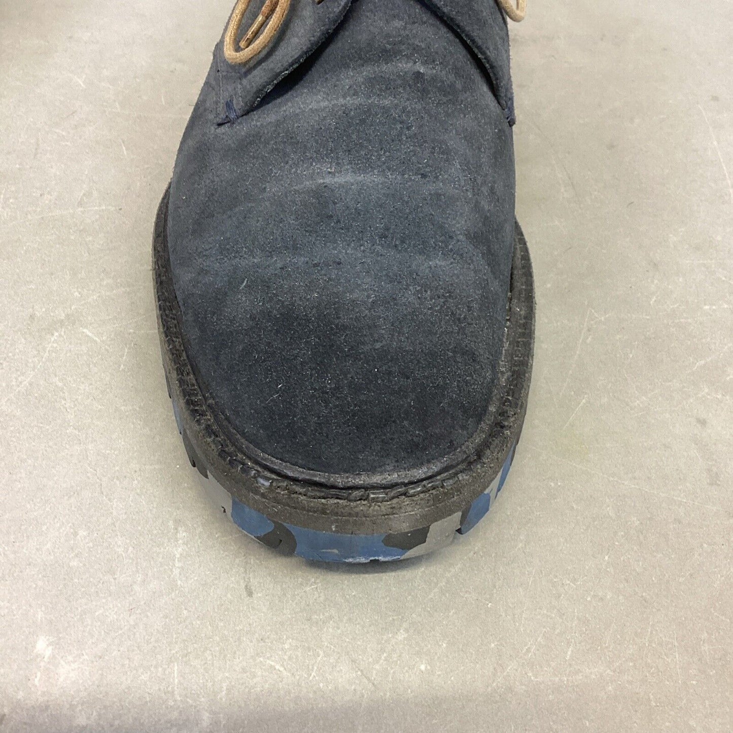 Sergio Rossie Blue Suede Oxford Shoes With Blue Camo Bottoms #4620 - 9