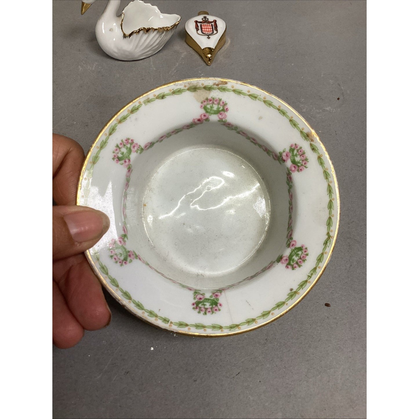 Set Of 4 Limoges France Trinket Dish & Figurines