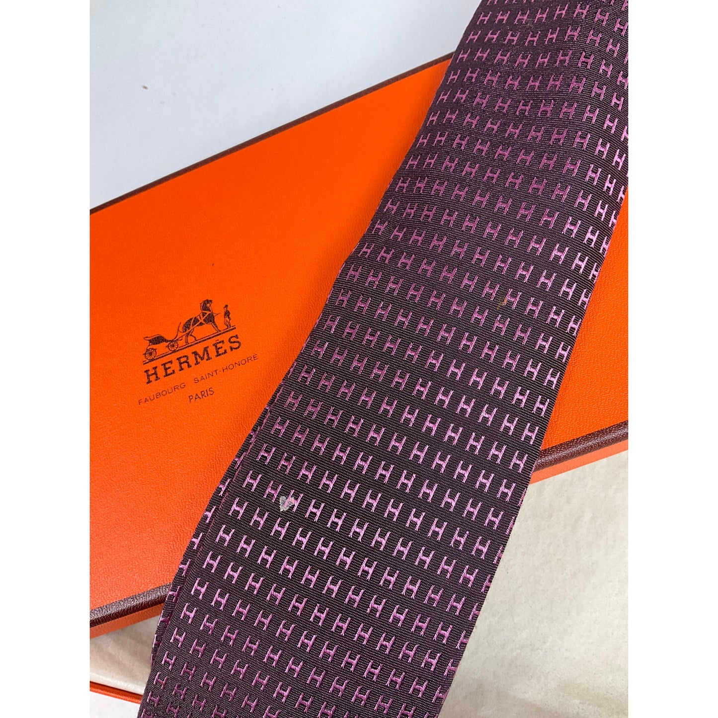 Men’s Hermès H Monogram Tie | No Box