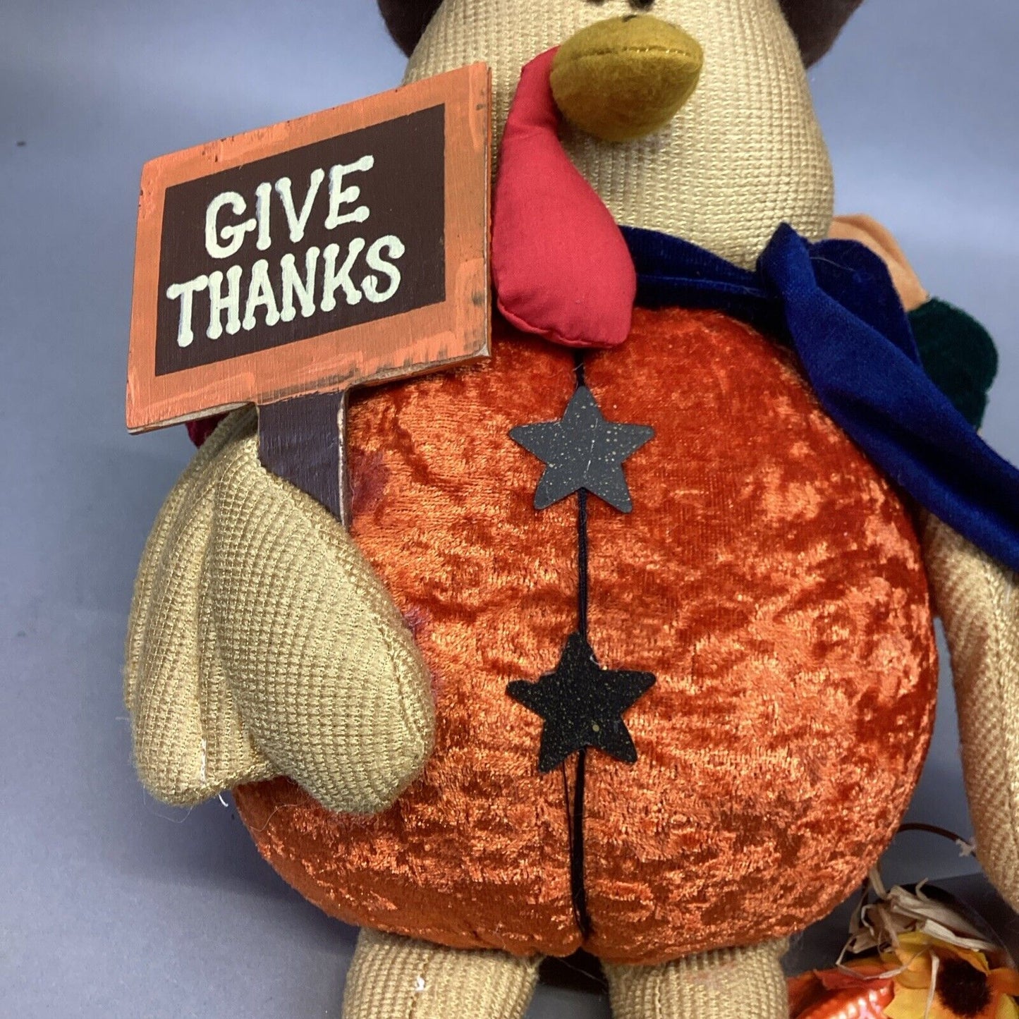 Sunset Bay Seasonal Turkey Pilgrim Plush Shelf Sitter #C5959 - 28”
