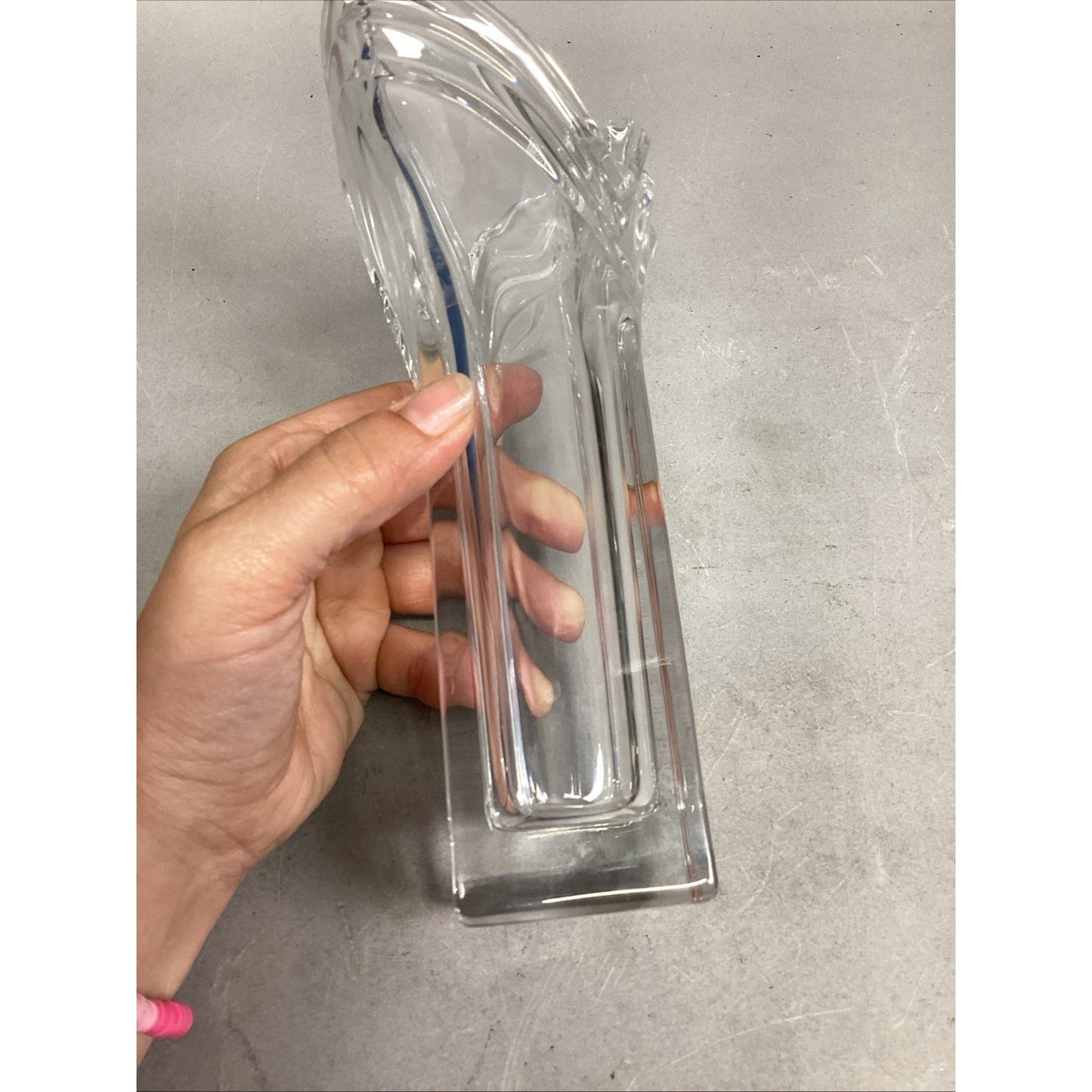 Mikasa Art Deco Glass Vase - 8.25”H