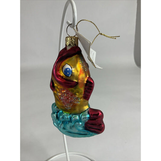 Christopher Radko, "SPLASH" Glass Christmas Ornament 1997