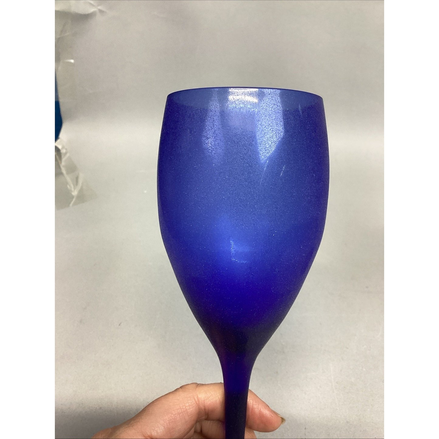 Vintage Set of 2 Cobalt Blue Champagne Glasses