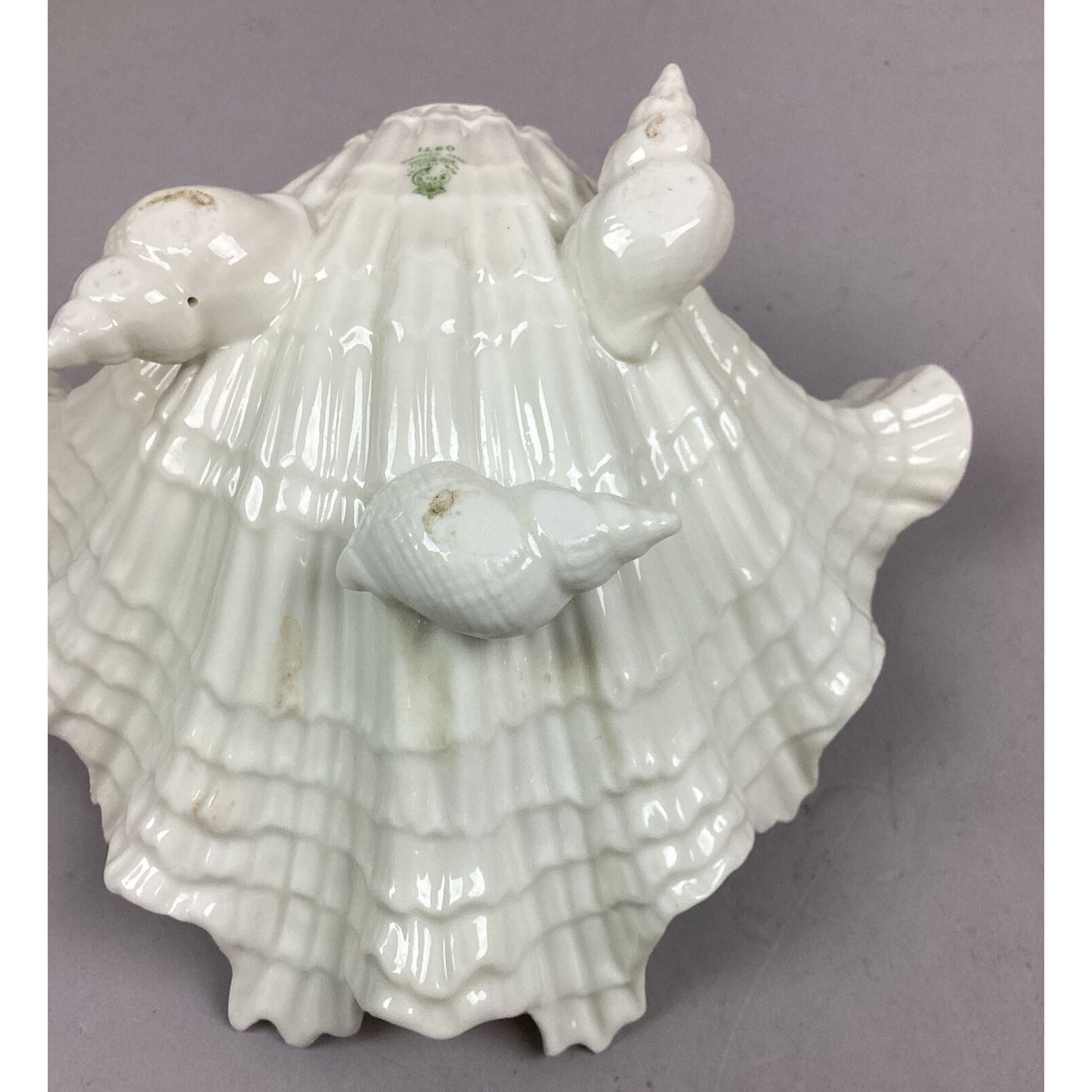 Vintage Fitz & Floyd Bone China Seashell Bowl Dish with 3 Shell Feet - 8”