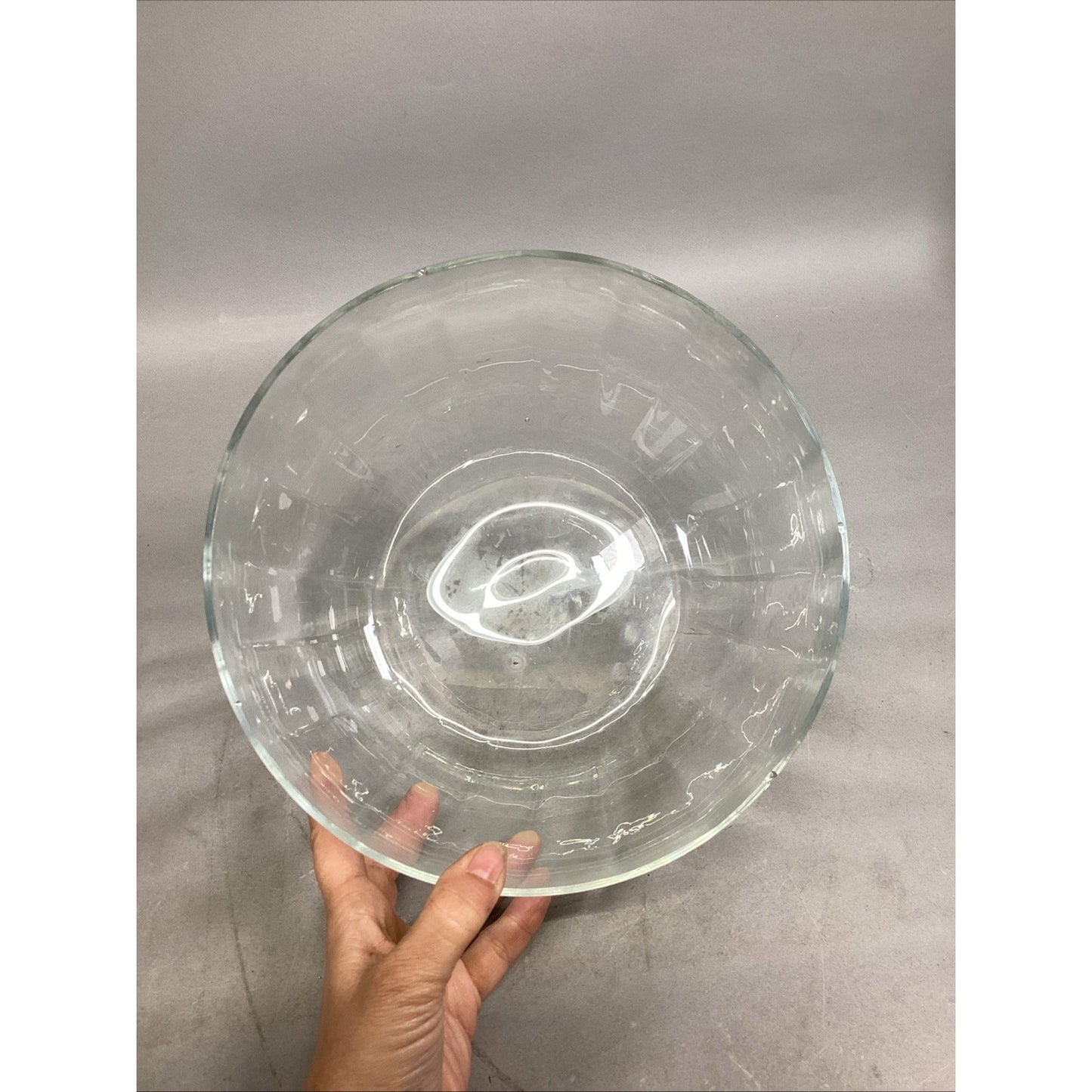 Krosno Of Poland Large Glass Lead Crystal Fruit/Salad Bowl - 5.5”Hx9.5”D