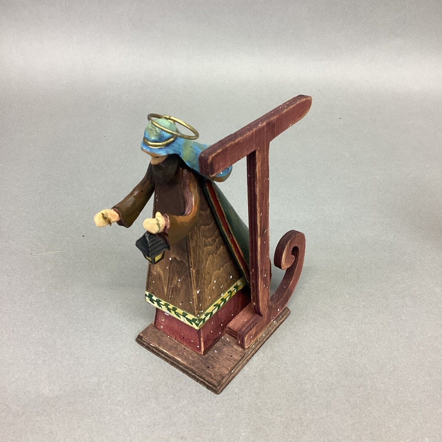 QVC Joy Nativity Scene Wooden 3 Piece Set Christmas Decoration Wood