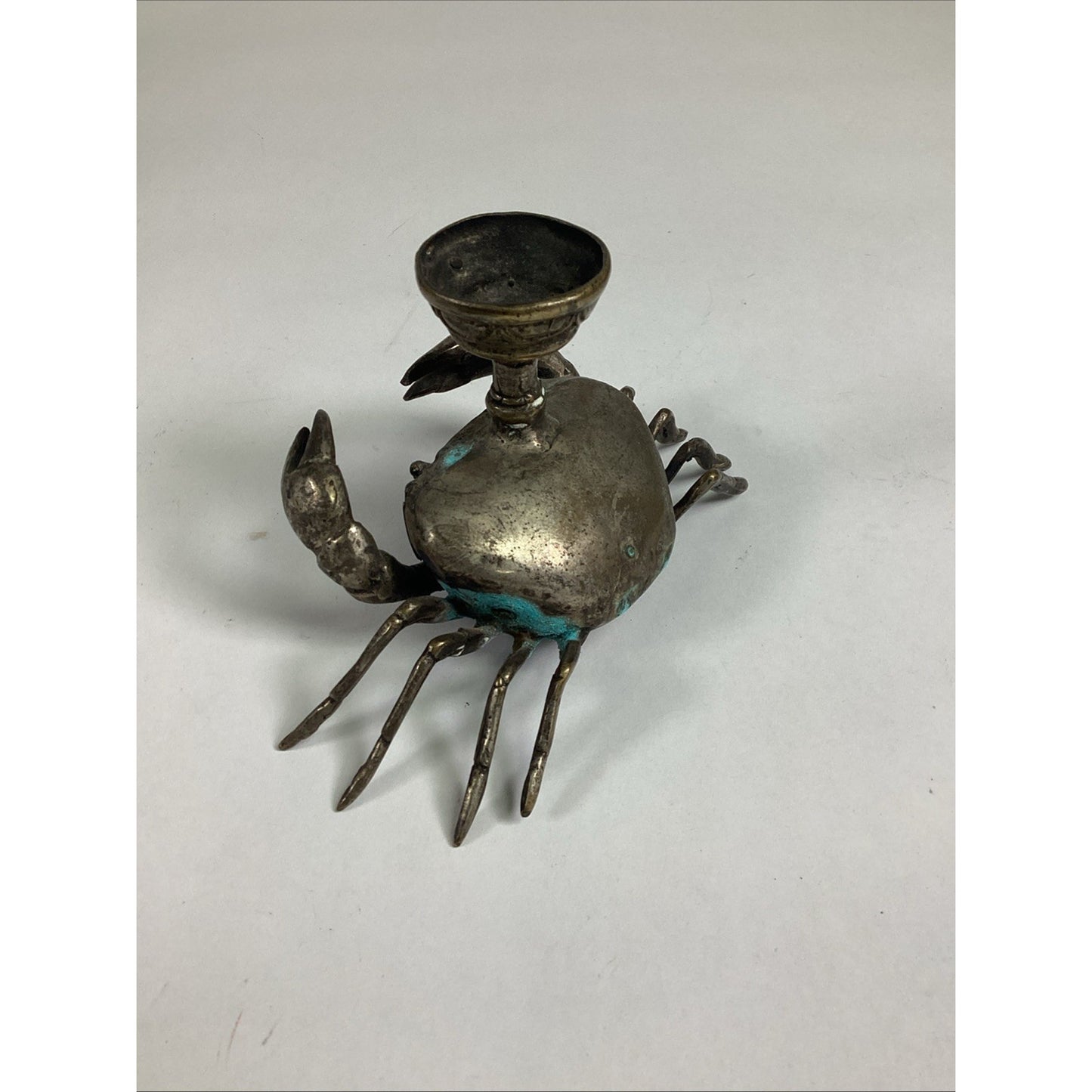 Set Of 3 Arthur Court Crab Aluminum Taper Candle Holders