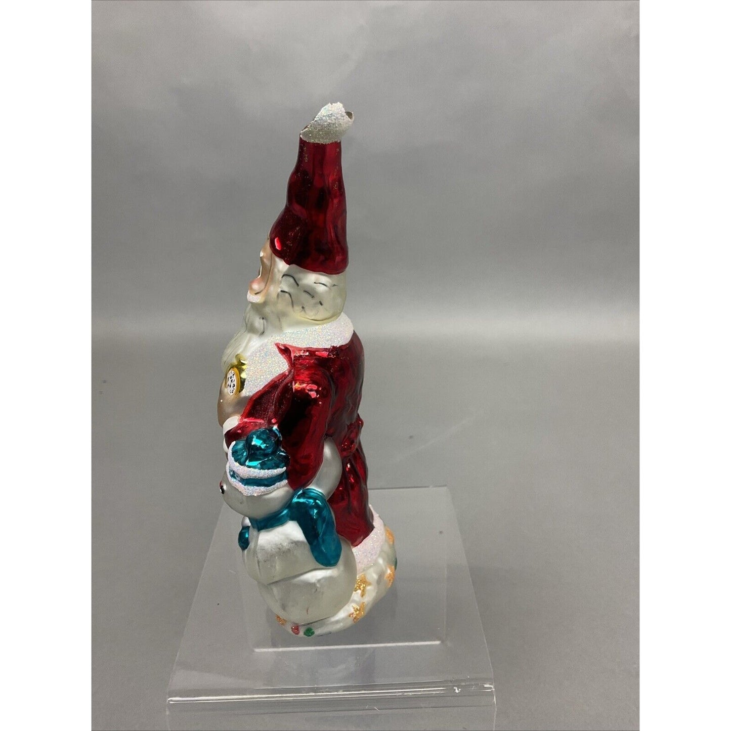 Radko Saks 5th Ave Santa Millenium + Santa List Christmas Ornaments / Damaged