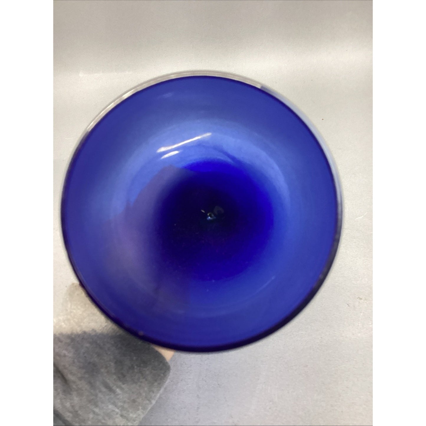 Vintage Set of 2 Cobalt Blue Champagne Glasses