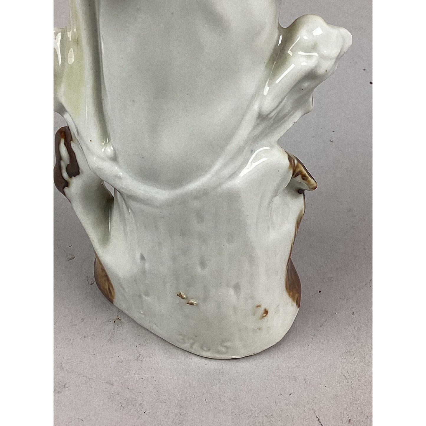 Vintage Porcelain Figurine Of A Lady Holding A Cat - 8”H