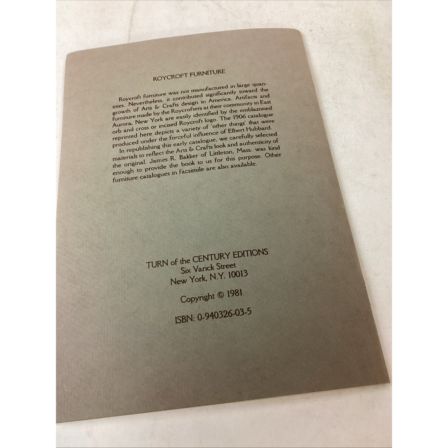 Quaint Furniture, Roycroft Furniture And Little Books About Old Furniture