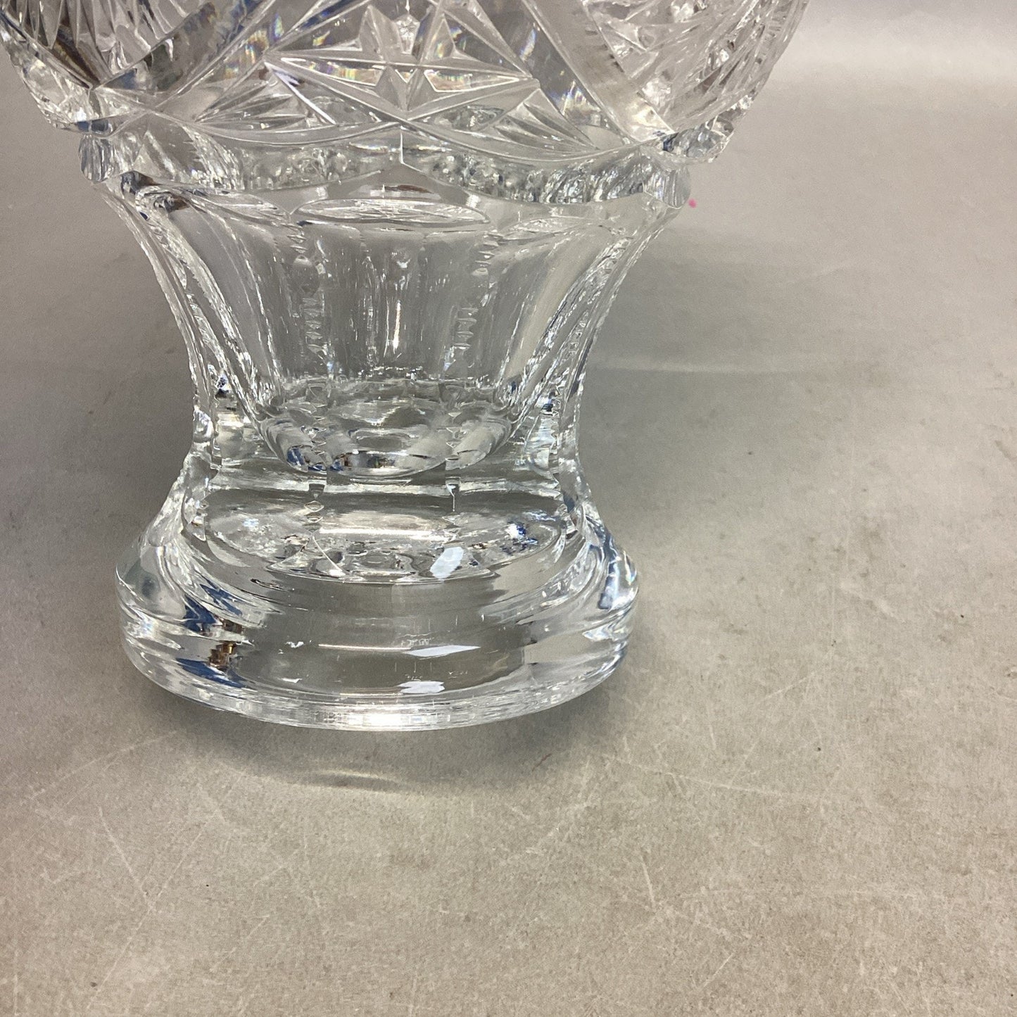 Vintage Cut Glass Centerpiece Or Candy Dish - 7”H