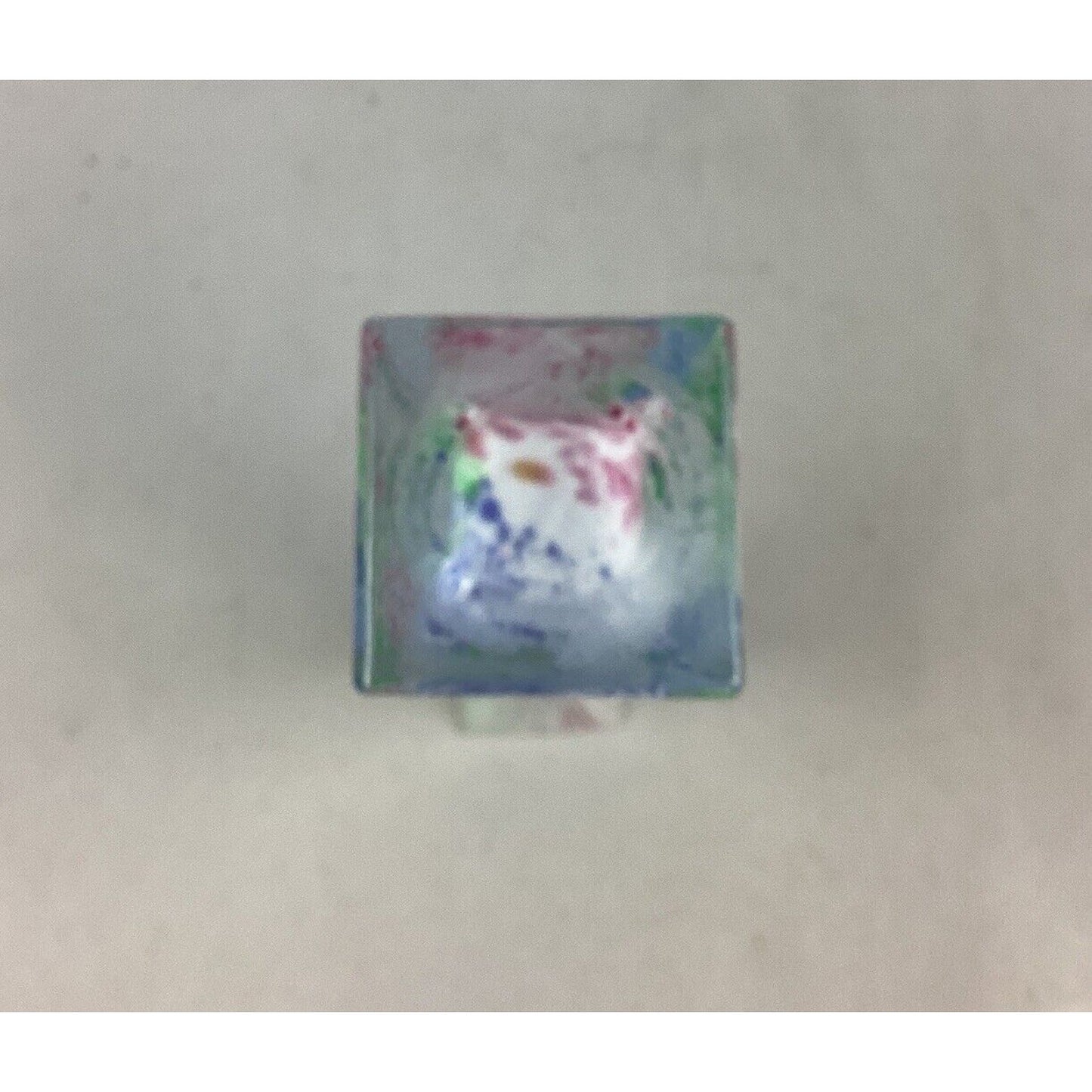 Pink, Green, Blue Swirl Glass Bud Vase - 9”