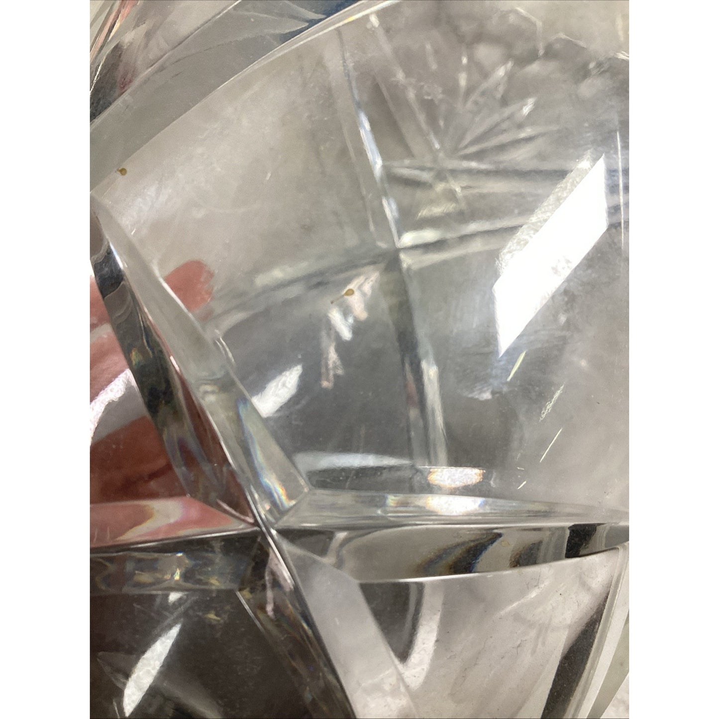 Georg Jensen Etched Glass Flower Vase - 10”Hx5.5”D