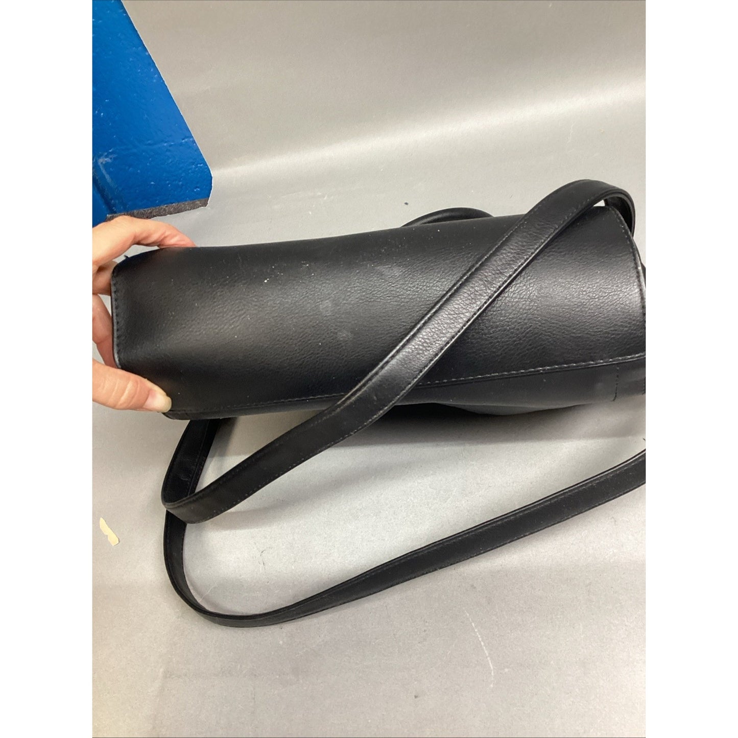 Black Synthetic Leather Purse