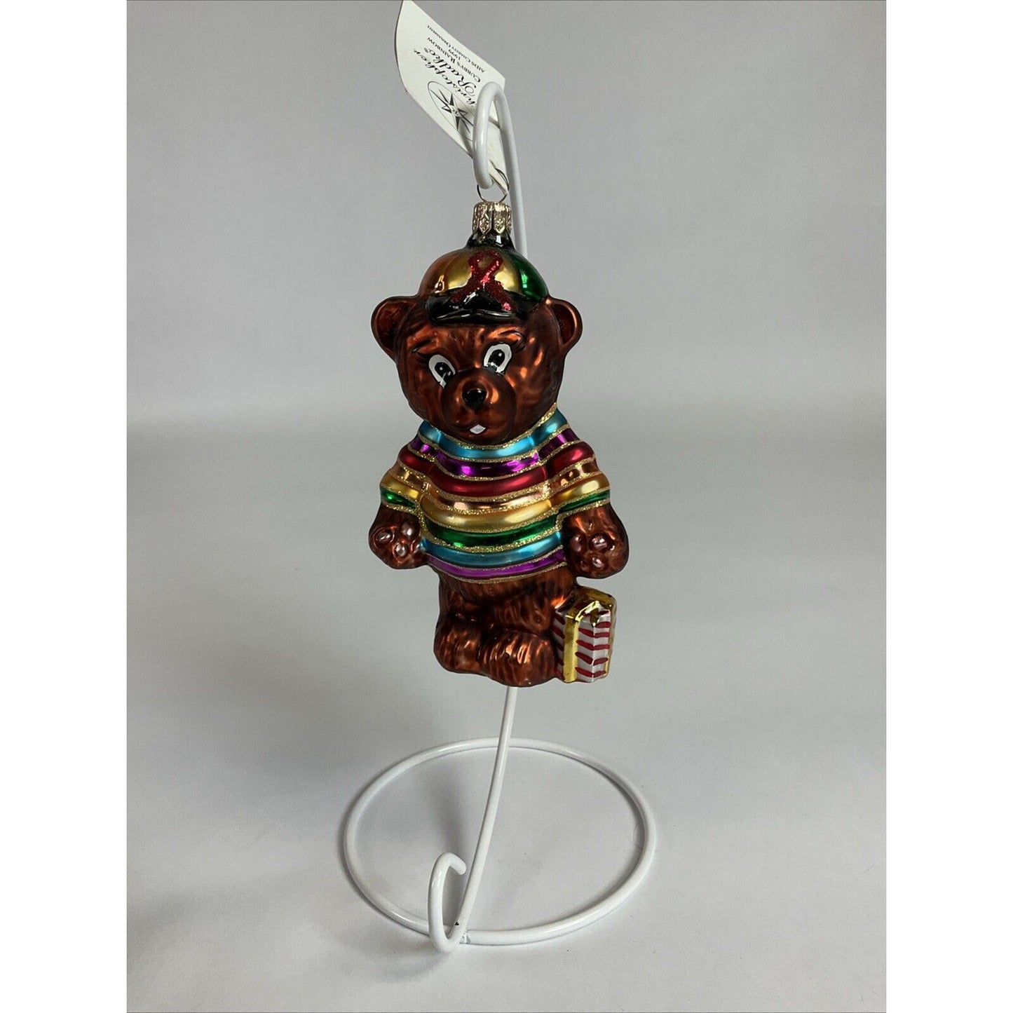 Christmas Ornament 1999 Christopher Radko "Cubby's Rainbow" Bear