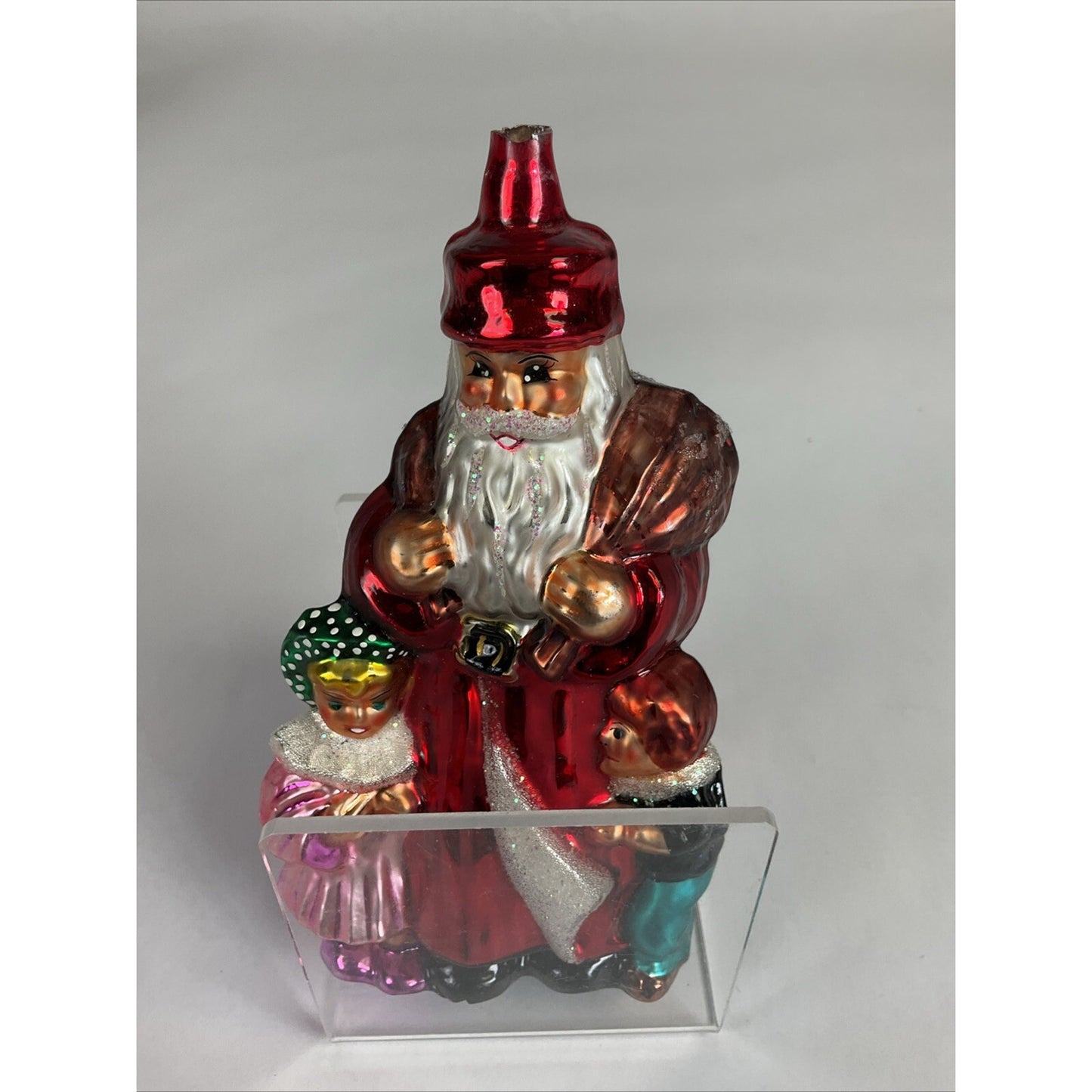 Christopher Radko 1997 GATHER ROUND Ornament Santa WITH BOY & GIRL