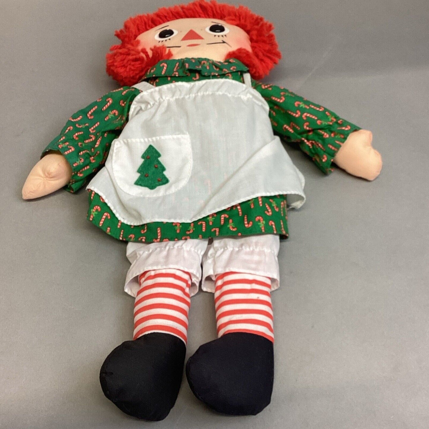 Lot Of 2 Vintage 1988 Playskool 18”Raggedy Ann Candy Cane Christmas Edition Doll