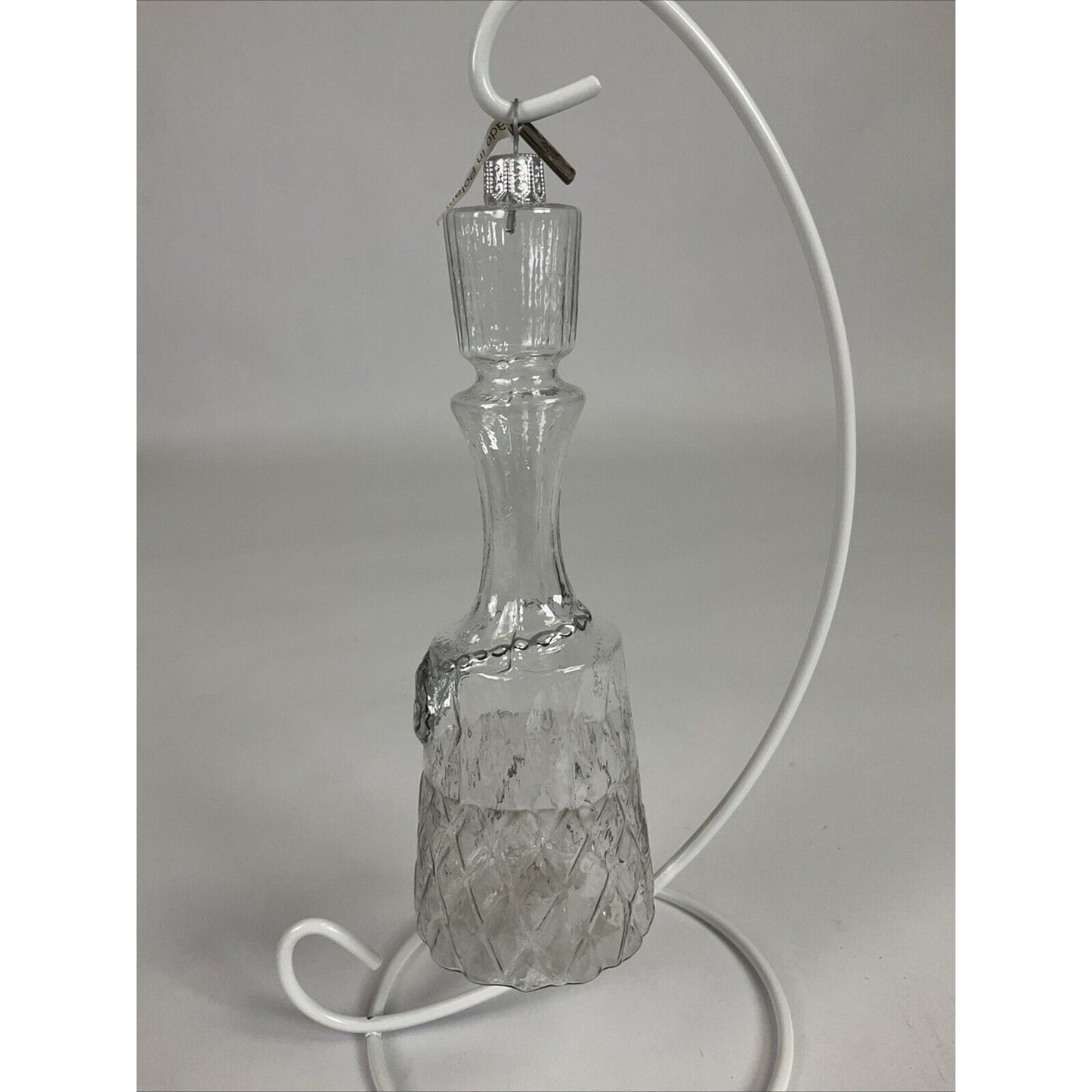 EC Eric Cortina Poland Glass Vodka Bottle Christmas Ornament