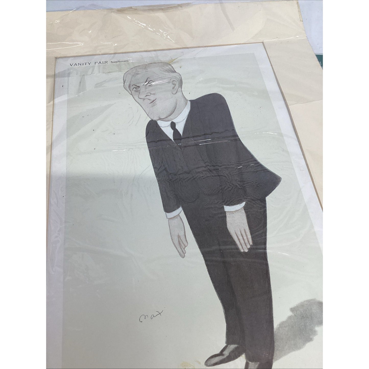 Original 1909 Vanity Fair Caricature George Alexander (St. James)By Max Beerbohm