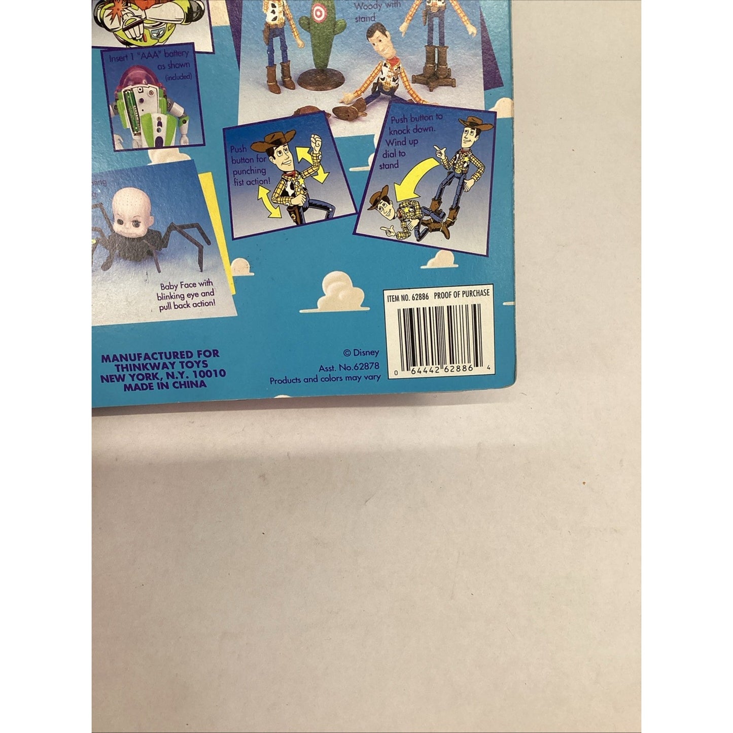 Disney TOY STORY Alien Vintage Action Figure Thinkway Toys Pixar 1995 Sealed