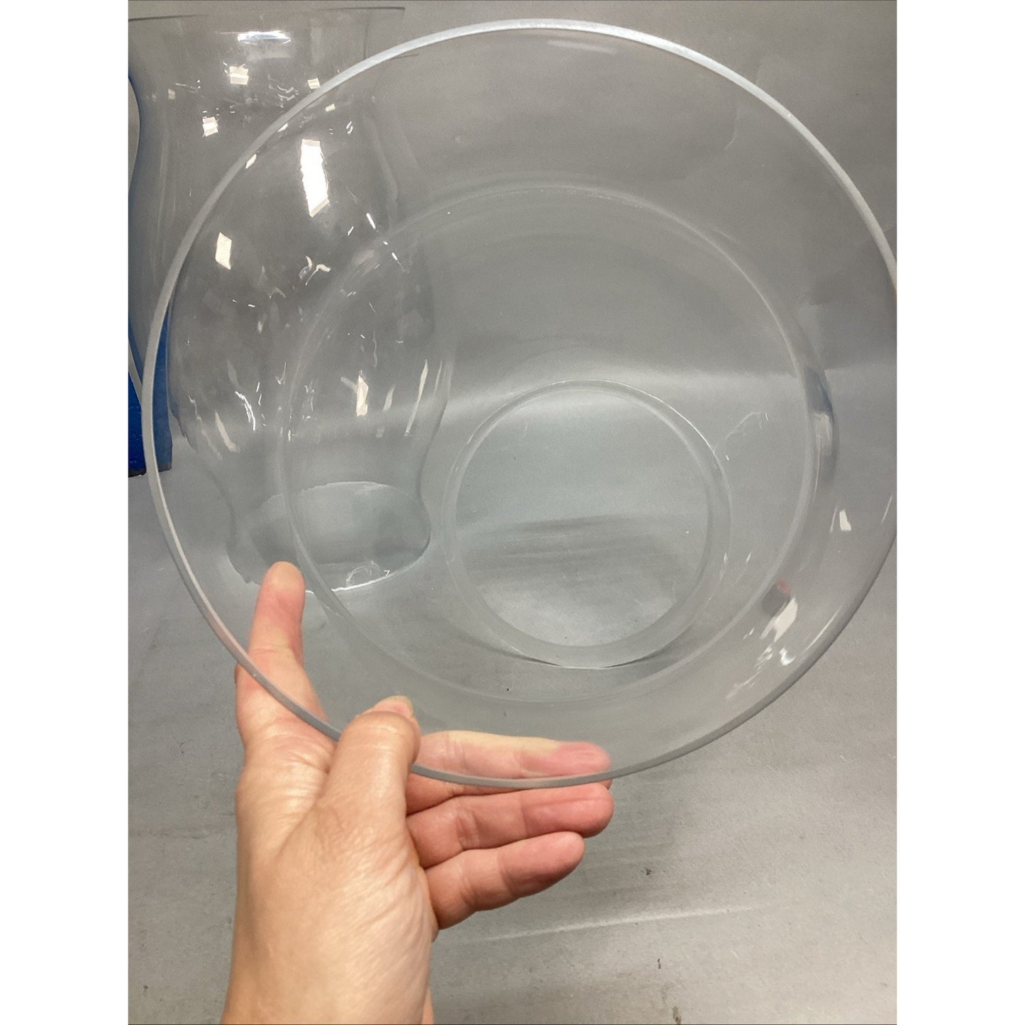 Vintage Large Hurricane Lamp Shade Clear Glass - 16.5”H