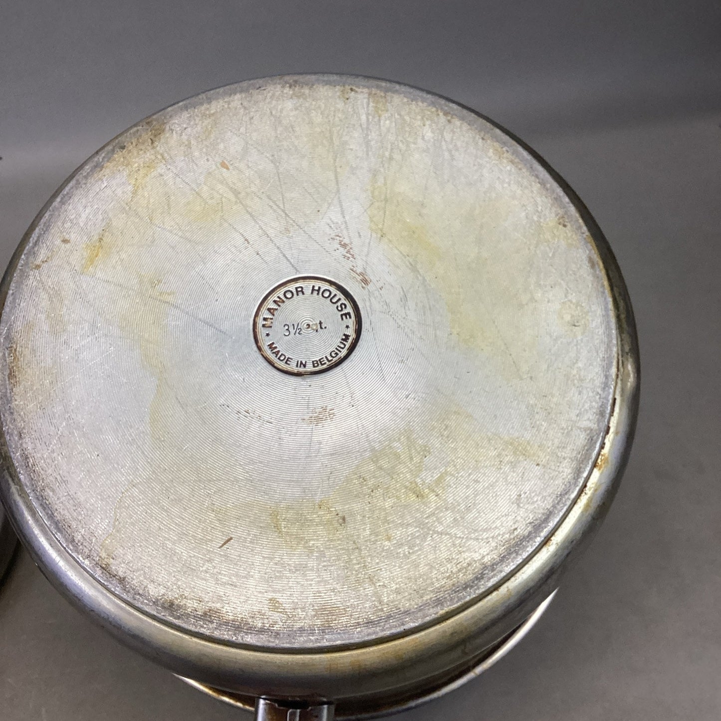 Vintage Manor House 3 1/2 Quart Sauce Pan & Lid - Made In Belgium