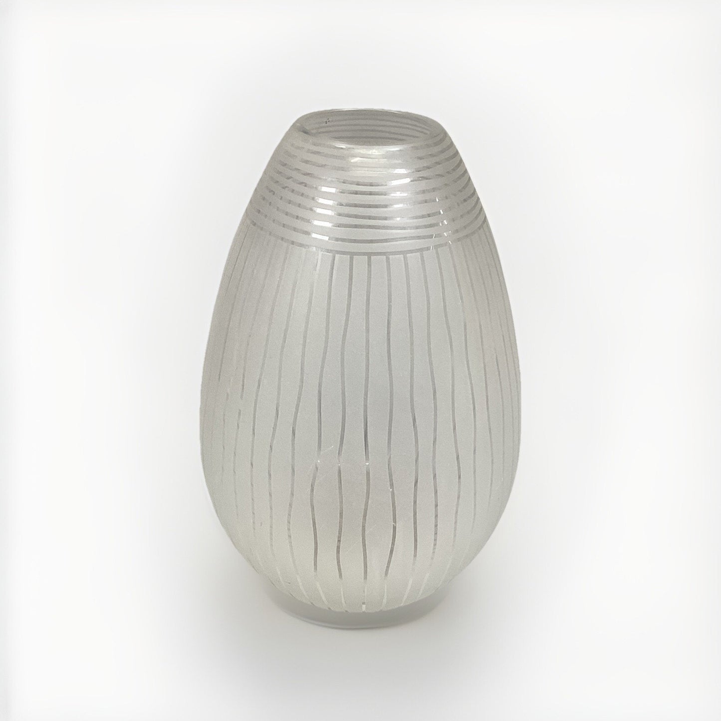 10.25” Striped Glass Vase