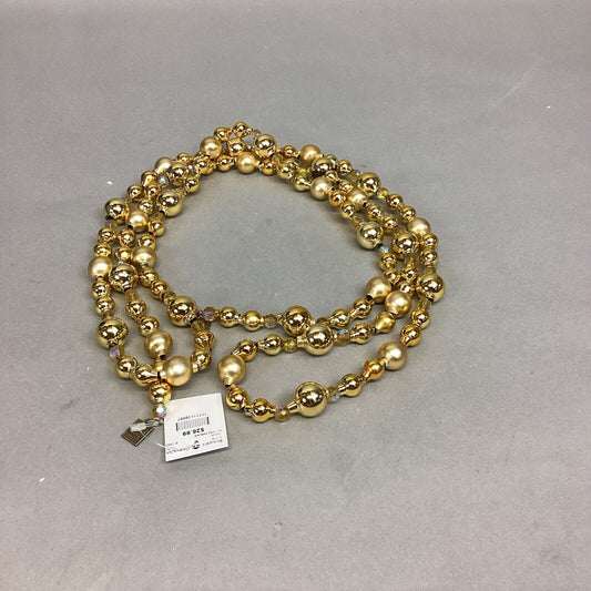 Eric Corina Gold Christmas Glass Garland With Tag - 74”L