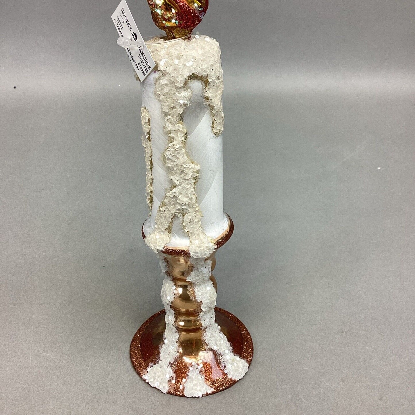 Glass Christmas Tabletop Candle Ornament Decoration