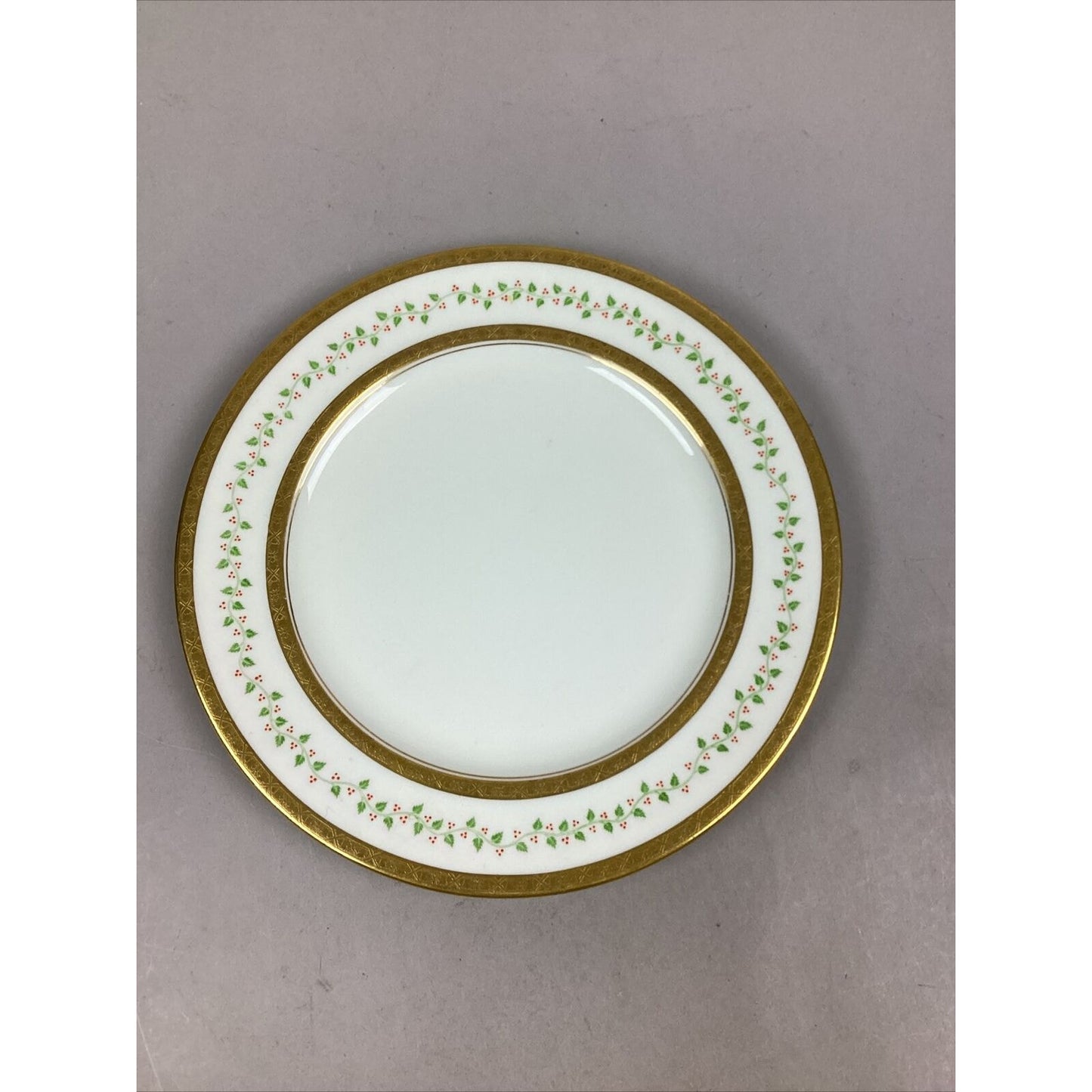 Kinsley Floral Plate With Gold Trim - 10”