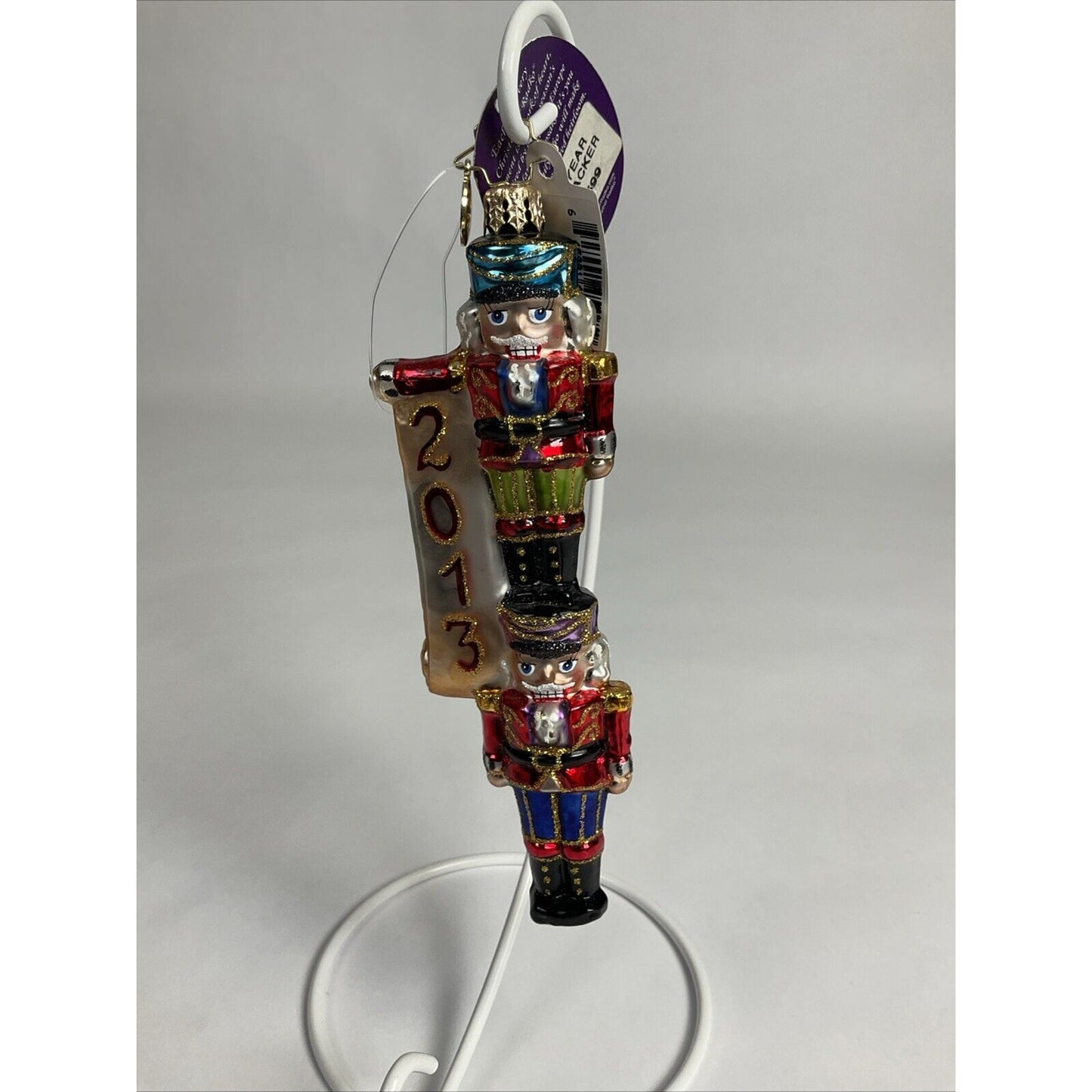 Christopher Radko New Year Nutcracker Glass Christmas Ornament 2013