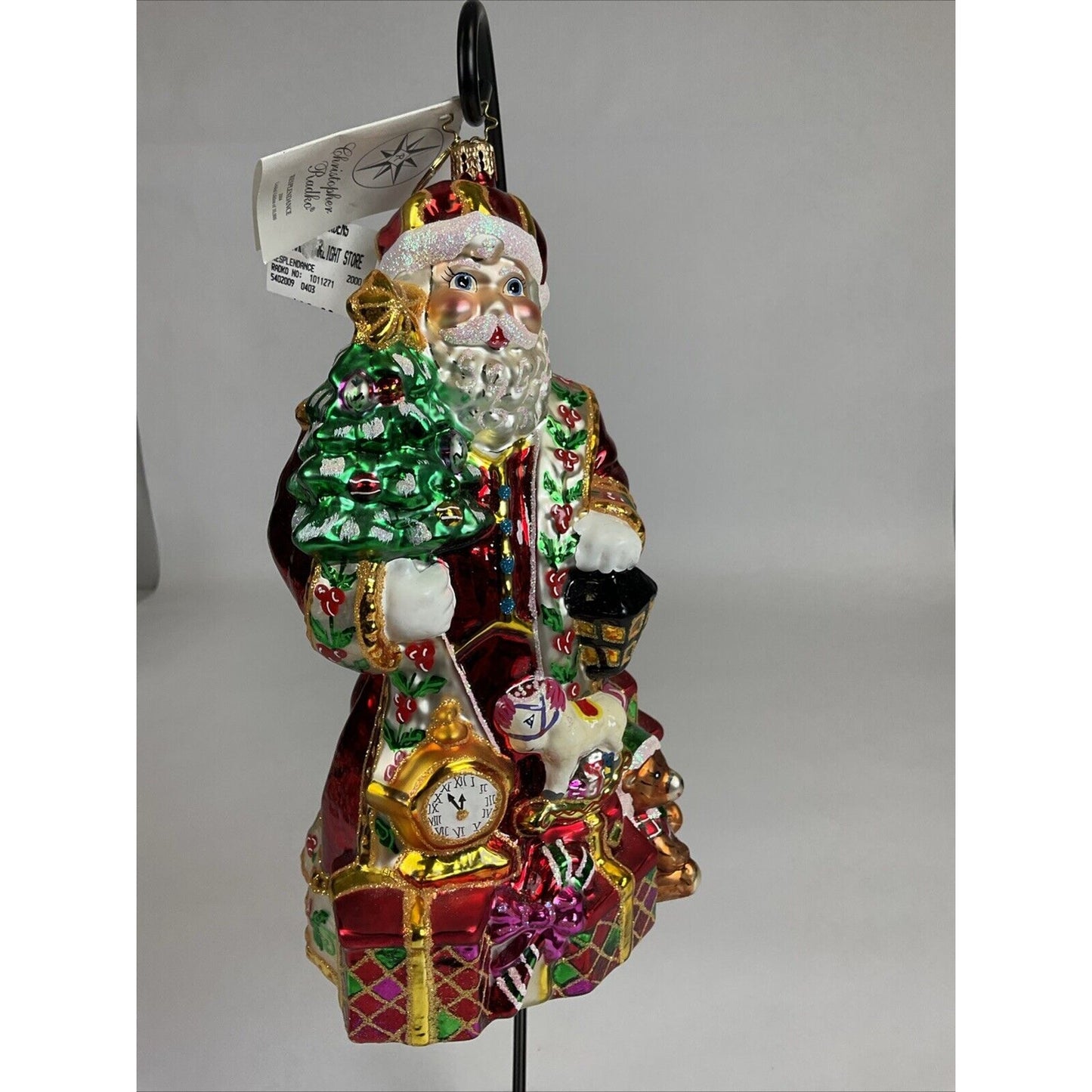 Christopher Radko 2004 Resplendance Santa Limited Edition Ornament & Tags