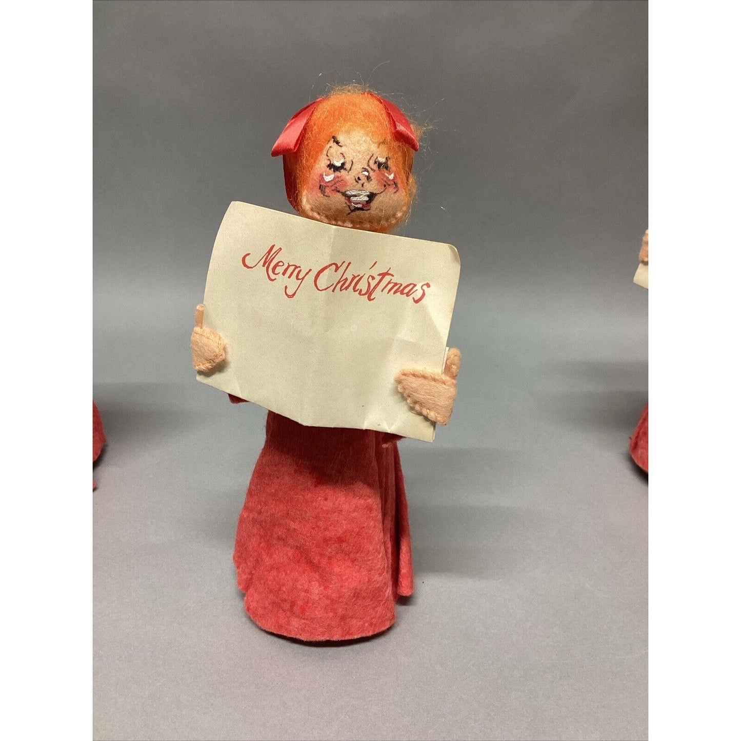 Vintage 1970 Annalee Singing Choir Girls Set of 3 Christmas Dolls