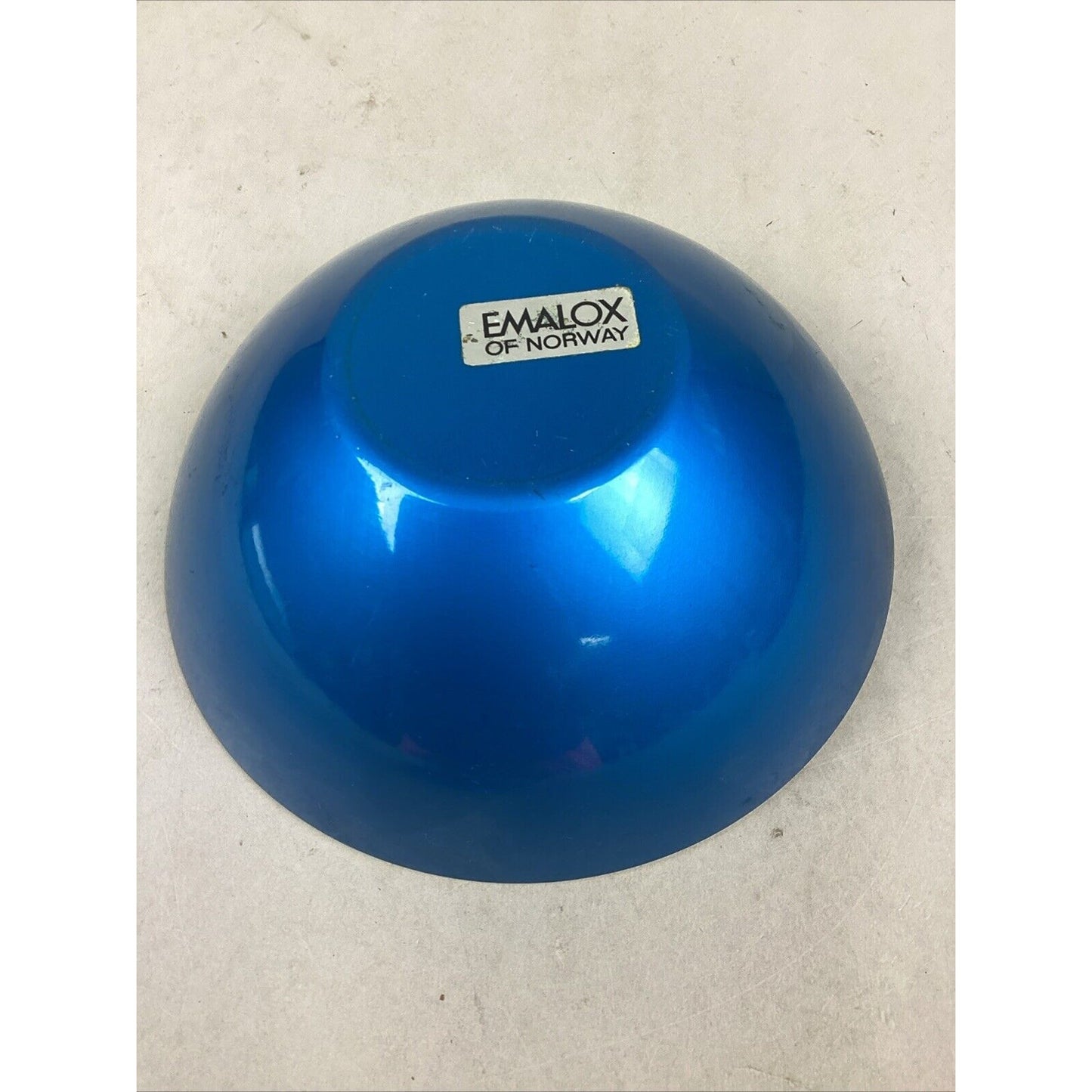 Emalox Sky Blue Turquoise Enameled Aluminum Bowl - 5 3/4”Db- Made in Norway