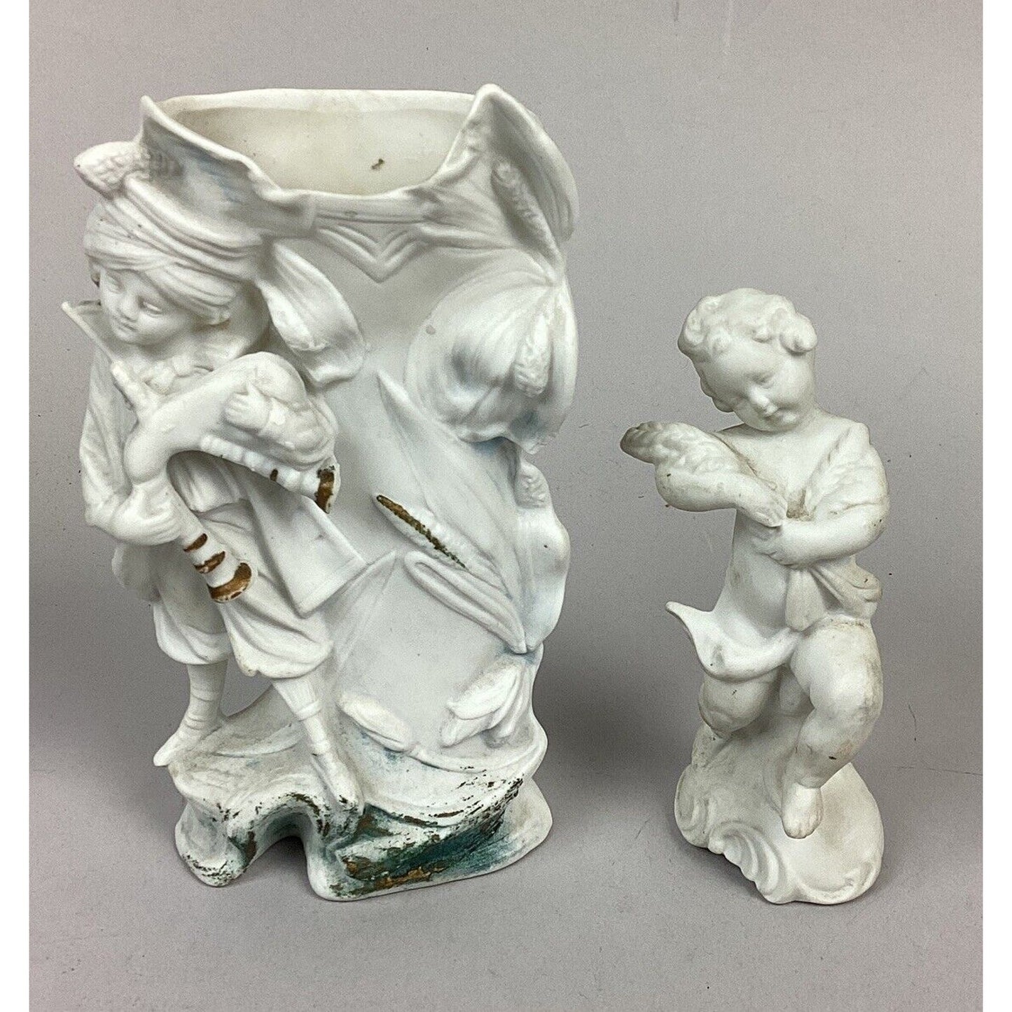 Lot Of 2 Antique Bisque Porcelain Figurines - #1152 & #7300
