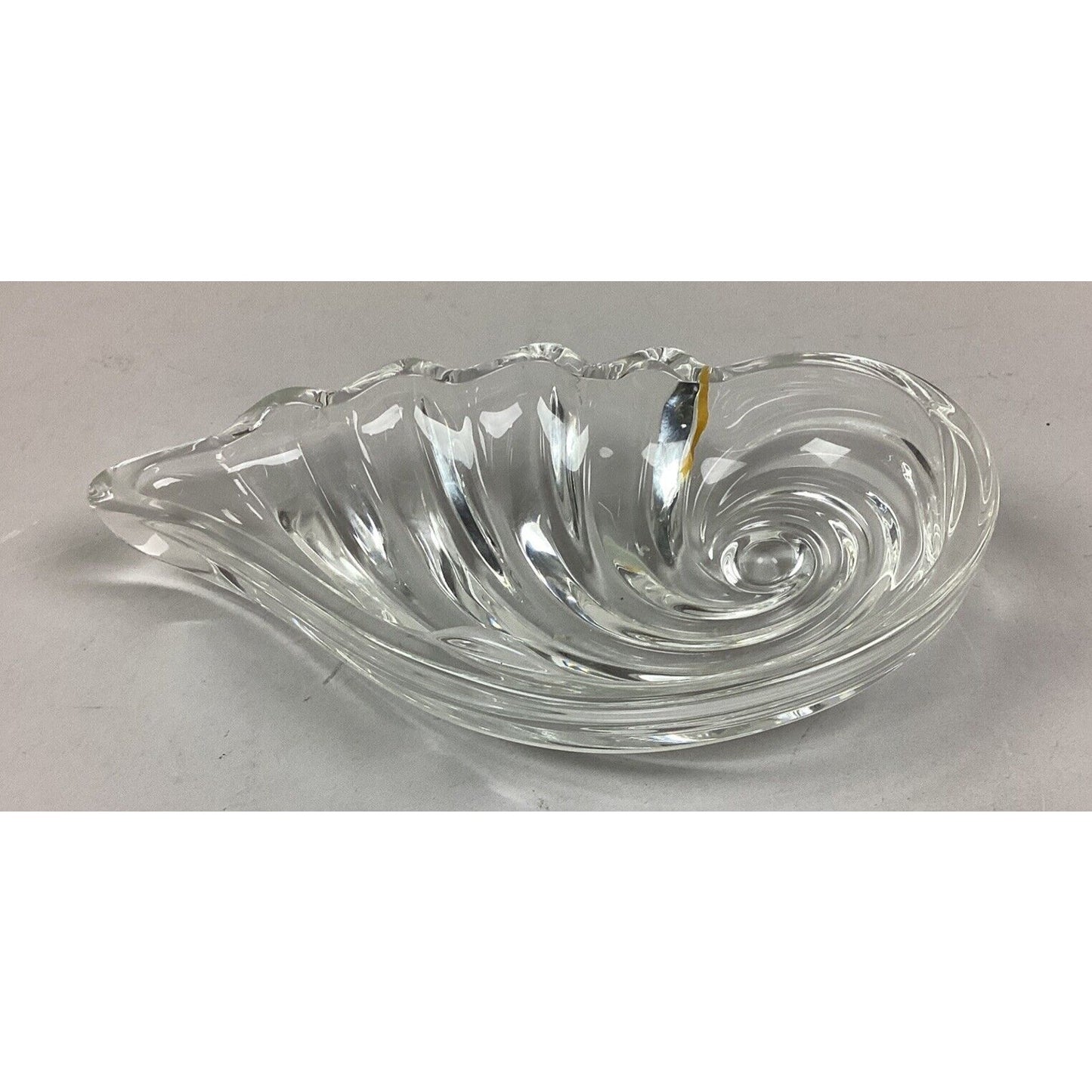 Set Of 2 Mikasa Crystal Shell Candy Dish Trinket Dish - 7.5”