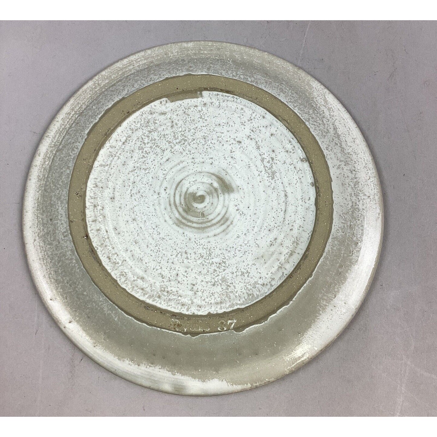 Set Of 3 Handmade Art Pottery Floral Bowl And 2 Plates