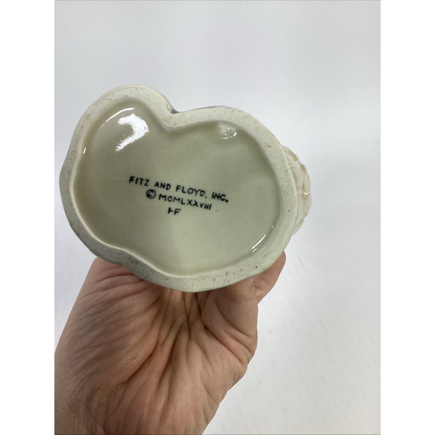 Fitz & Floyd Art Nouveau Ceramic Goblet Pearlescent Figurative Japan 1978