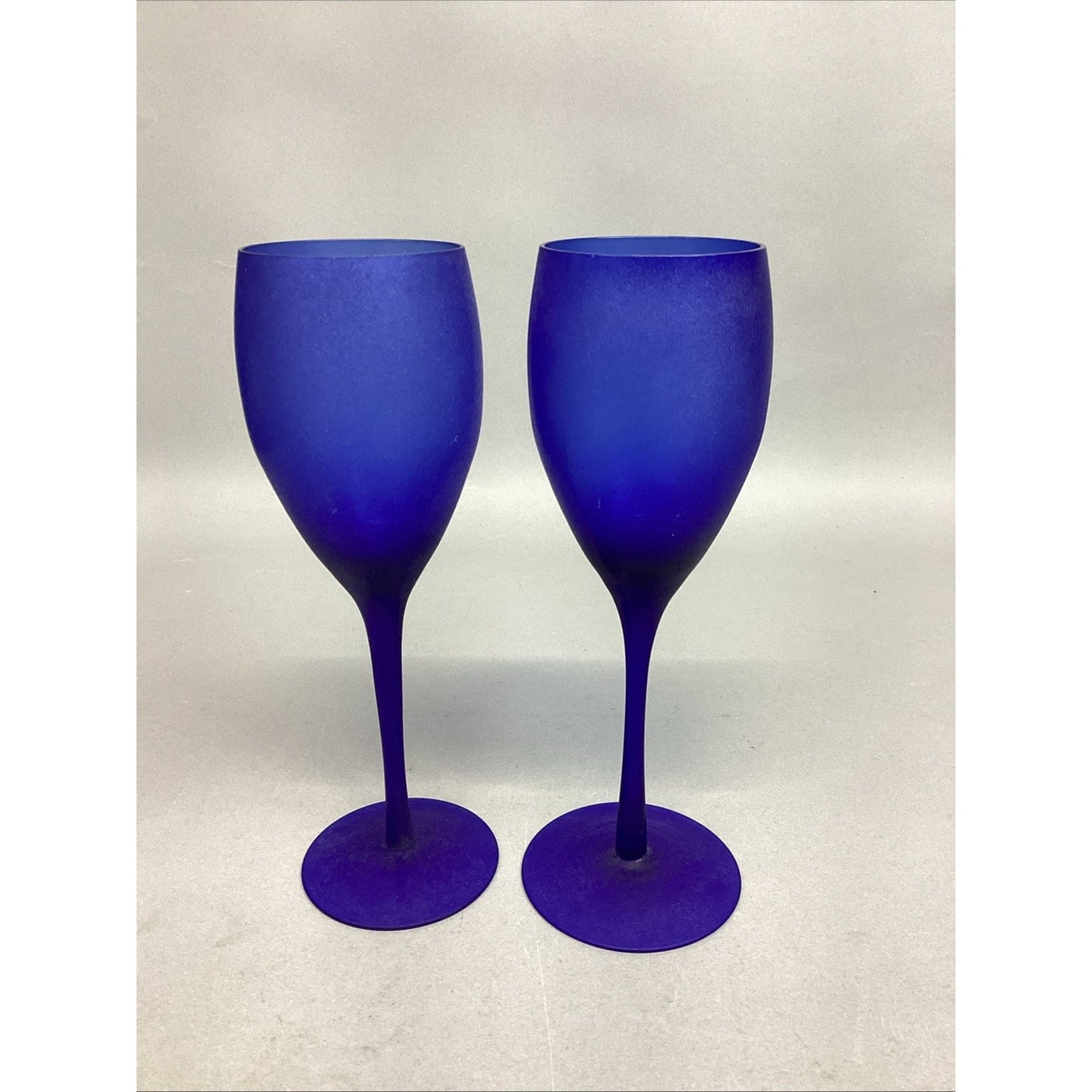 Vintage Set of 2 Cobalt Blue Champagne Glasses