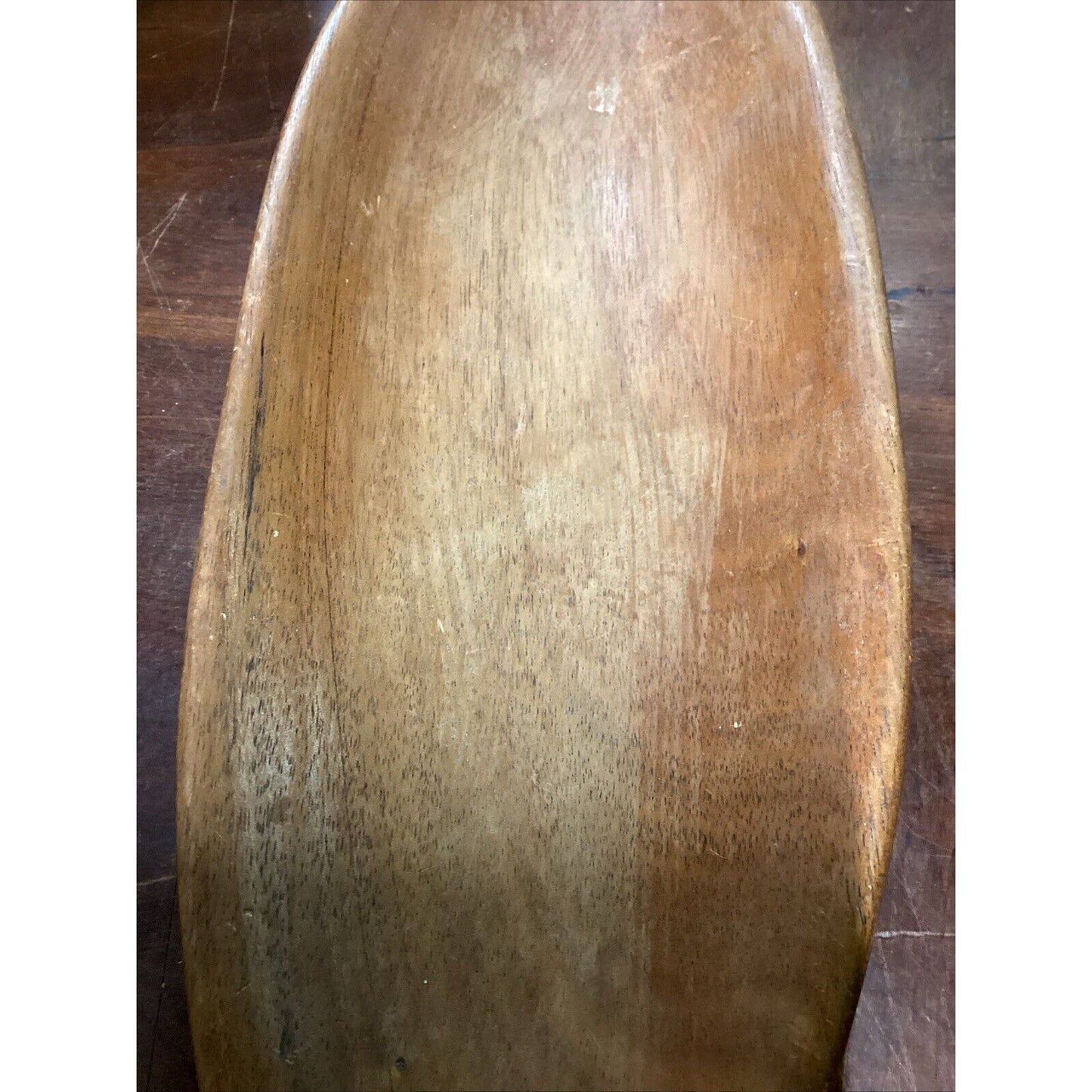 Vintage 18” Teak Monkey Pod Hawaiian Wood Bowl