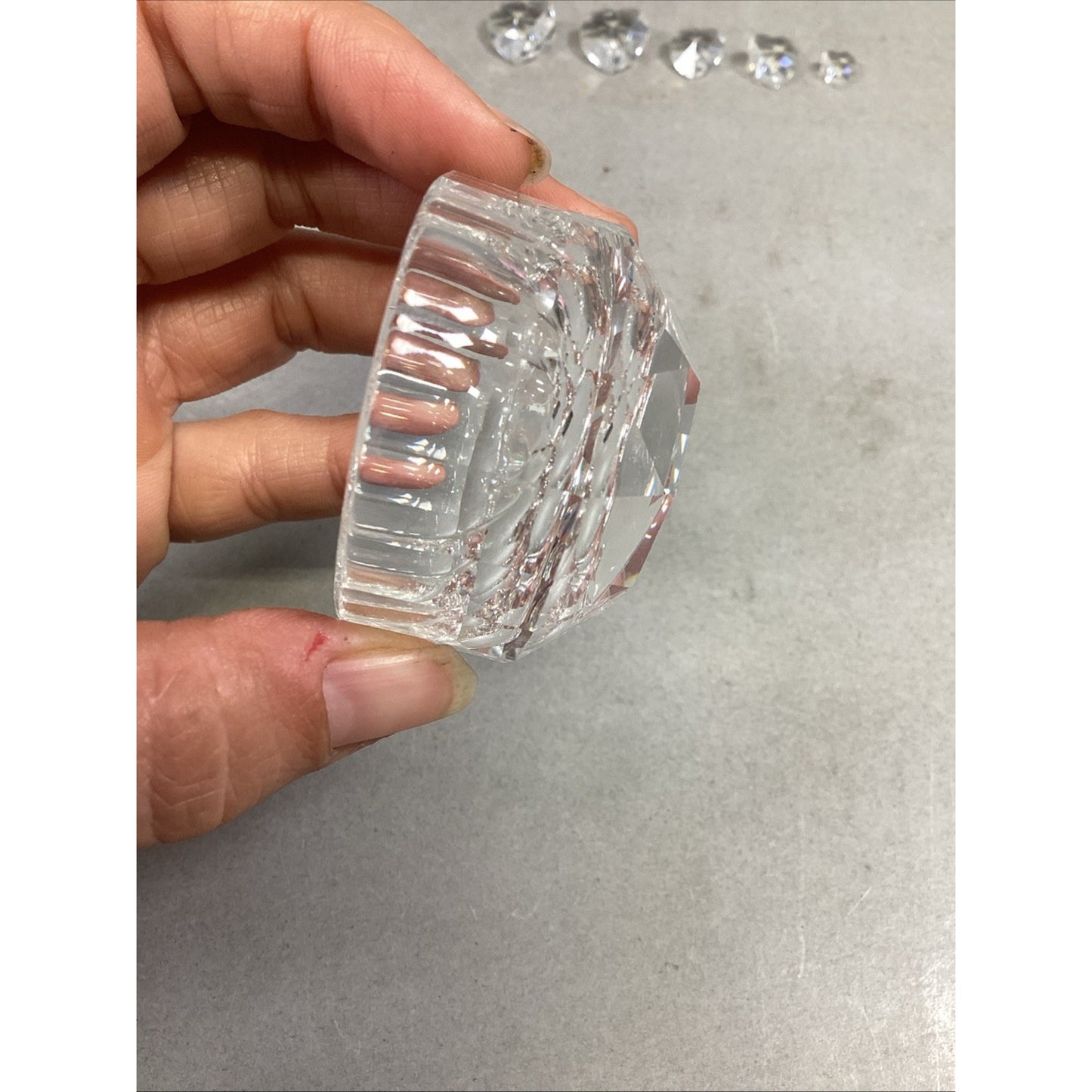 Set Of 7 - Swarovski Crystal Heart Ornament, Trinket Dish & 5 Mini Hearts