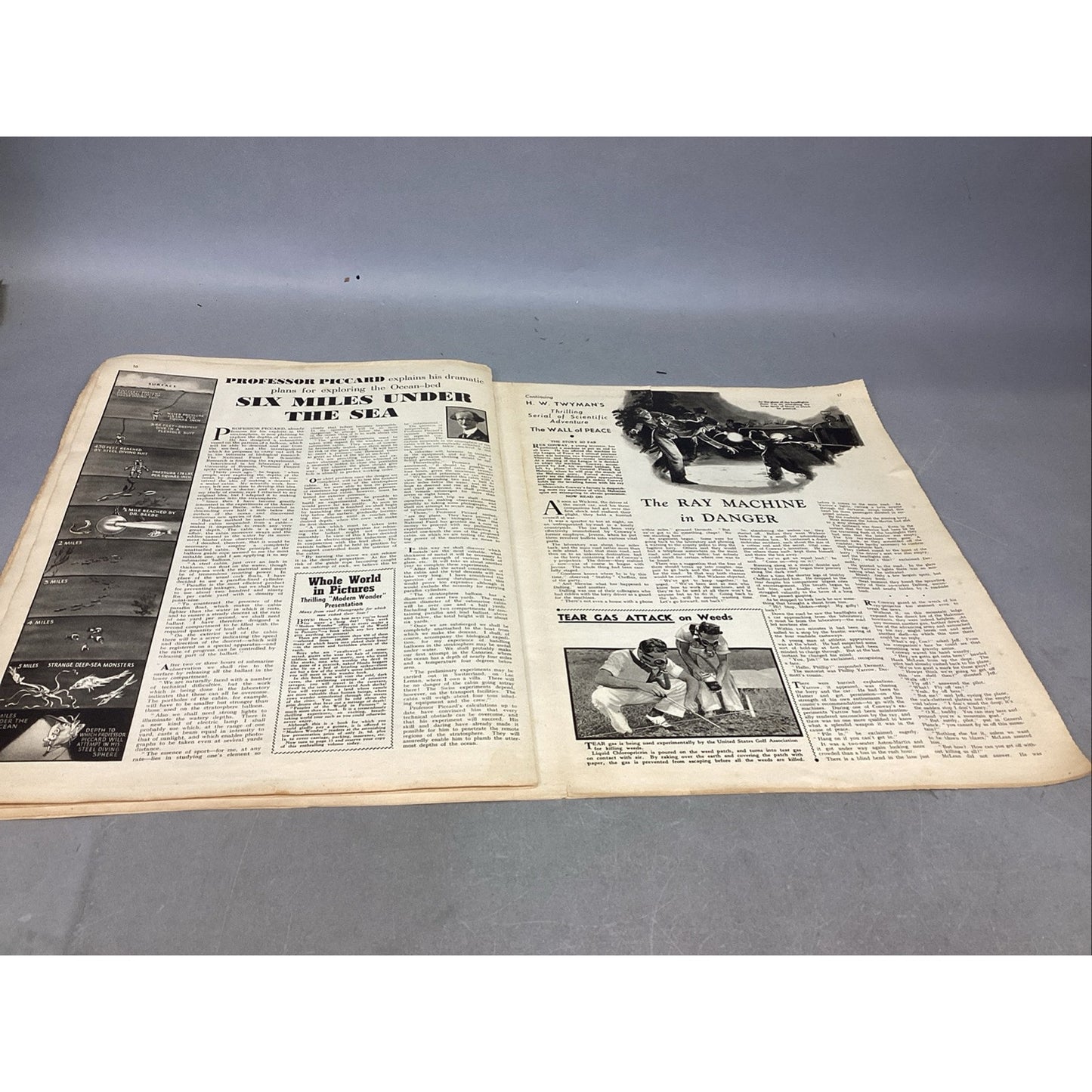 Rare VTG MODERN WONDER Magazine- September 24, 1938 W/ Union Pacific RR Keychain