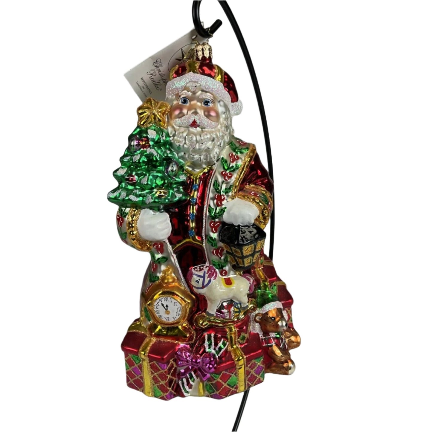 Christopher Radko 2004 Resplendance Santa Limited Edition Ornament & Tags