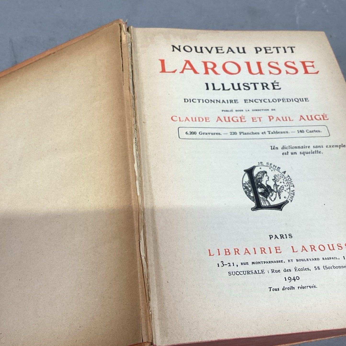 Nouveau Petit Larousse Illustre 1940 Edition - Paris