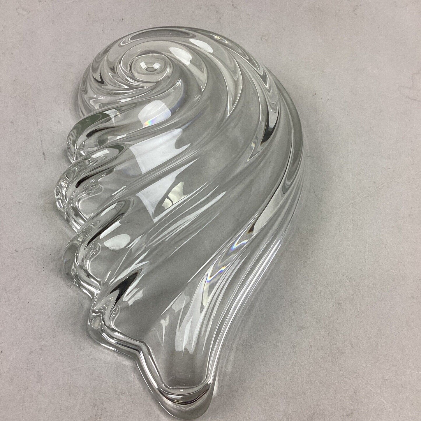 Set Of 2 Mikasa Crystal Shell Candy Dish Trinket Dish - 7.5”