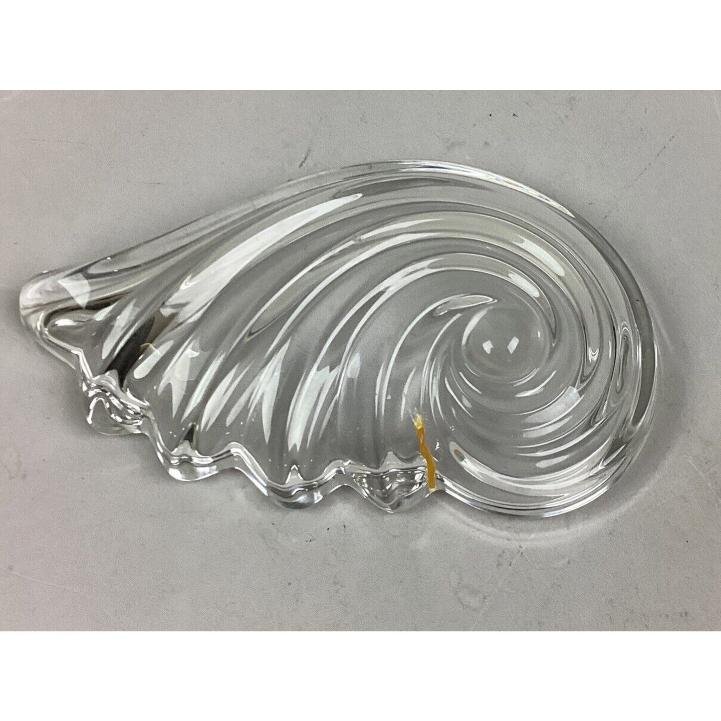Set Of 2 Mikasa Crystal Shell Candy Dish Trinket Dish - 7.5”