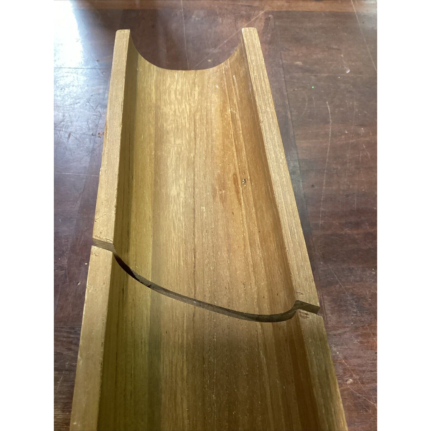 Selandia Teak Wood Bread Slicing Serving Tray Board with Feet - 17.5” - Thailand