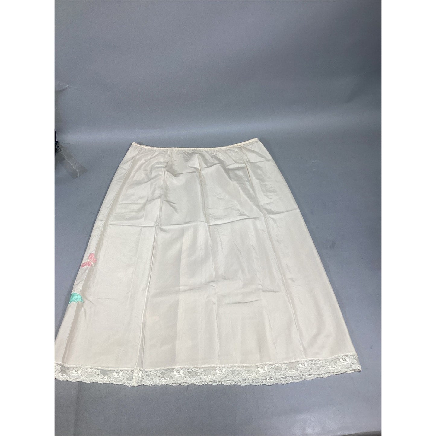 Beige Slip With Embroidered Butterflies - Large